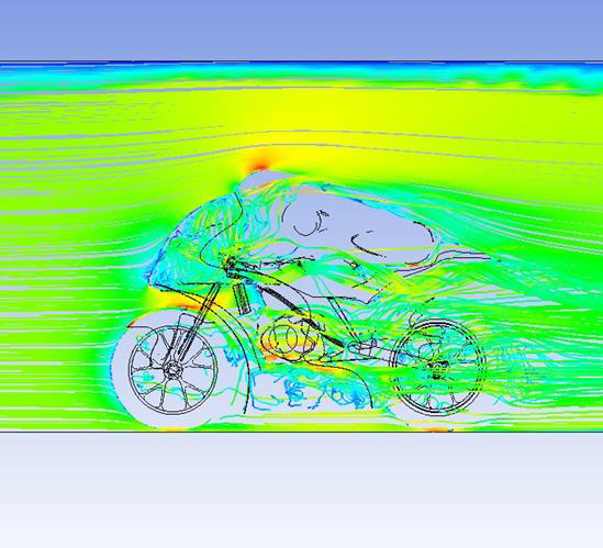 Motorcycle Riding Air Flow Motorcycle Wind Tunnel Simulation for Motochanics-UA